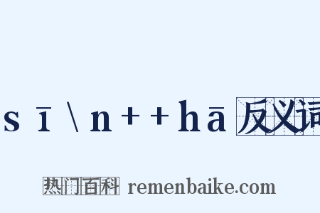 sī\n++hā反义词是什么意思的图片